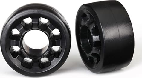 Traxxas TRA7775 - Wheels, wheelie bar (2)/ axles, wheelie bar (2)/ 10x15x4 plastic