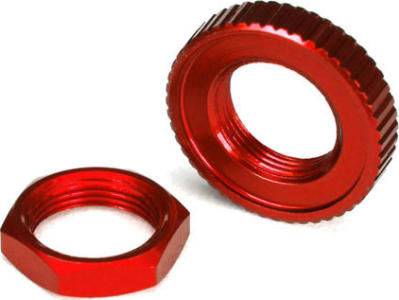 Traxxas TRA8345R - 4-Tec 2.0 Servo Saver Nuts - Aluminum - Red-Anodized (Hex (1) -