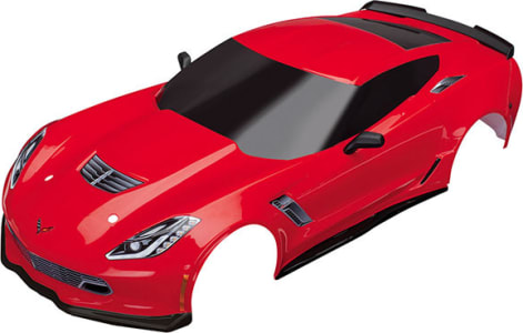Traxxas TRA8386R - Body - Chevrolet Corvette Z06 - Red (Painted - Decals Applied)