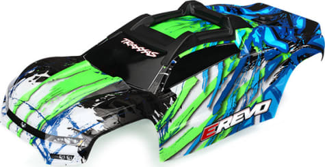 Traxxas TRA8611G - Body - E-Revo 2.0 - Green- Assembled with Body Mounts