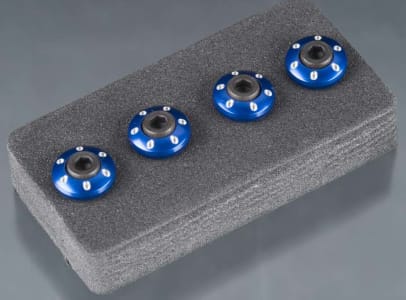 Traxxas TRA7668 - Latrax Wheel Nut Washer Machined Aluminum Blue 3x12mm Cs (4)