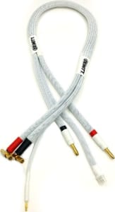 Trinity TRITEP2409 - 4S Pro Charge Cables-White 4mm charger to 4mm or 5mm battery