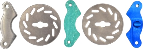 Hot Racing TRVO39K06 - discontinued Blue Titanium Twin Disc Brake Kit TRA Revo Slayer