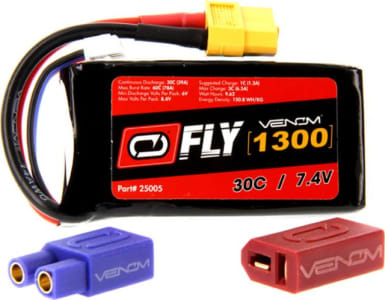 Venom Racing VNR25005 - 1300mAh 2S 7.4V 30C LiPo UNI 2.0