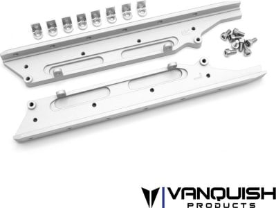 Vanquish Products VPS06884 - Aluminum Origin Rock Sliders - Clear Anodized