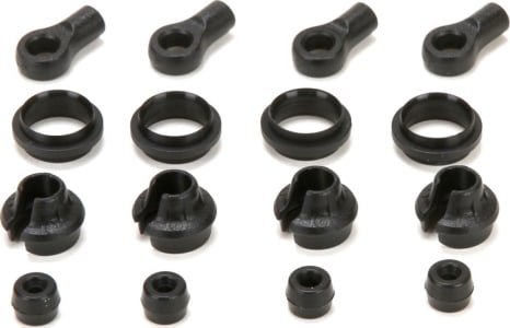 Vaterra VTR233028 - Shock End Cup Rubber Stop & Mid Collar 4 : ASN