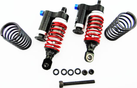 Hot Racing VXS128AR01 - Piggyback Adjustable Rebound Shock (Black) - TRA 1/16