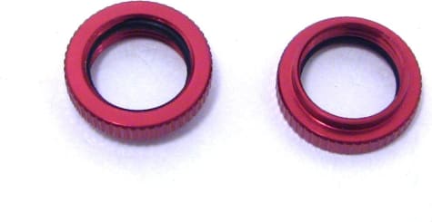 Hot Racing VXS156SA02 - discontinued Red Aluminum Spring Adjusters (2)
