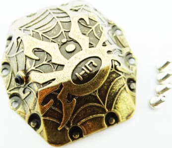 Hot Racing WRA12CP14 - Spider AR60 Axle Diff Cover (Antique Gold) - Yeti Wraith AX10