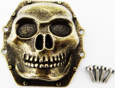 Hot Racing WRA12CT14 - Metal Skull Ar60 Diff Cover (Antique Gold) - Yeti Wraith Ax10