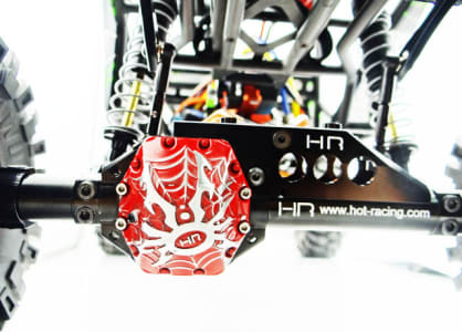 Hot Racing WRA12CW02 - discontinued Spider AR60 Axle Diff Cover (Red) - Yeti Wraith AX1