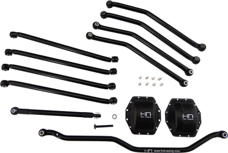 Hot Racing WRA8000X01 - Aluminum Black Link set - Axial Wraith and Ax10 Ridgecrest