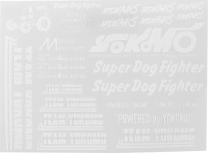Yokomo YOKZCD4W - Super Dog Fighter Decal Set (White)