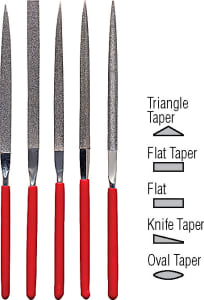 zona ZON37-354 - Diamond File Assortment thick 5 pc 120 grit