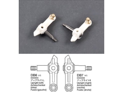 TAM0555059 RC L and R Upright: Fighter Buggy / Dt-01 Rookie Rabbit