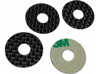 1UP10404 adhesive back Carbon Fiber Body Washers 1 inch OD 0.3 inch ID