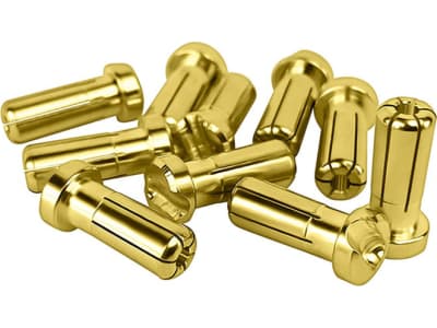 1UP190406 1up Racing LowPro 5mm Bullet Plugs - 10 pieces