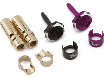 1UP190453 Lockdown Adjustable Bullet Plug Grips W / 5mm Bullets  Purple / Blac