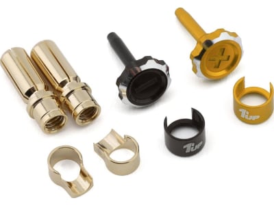 1UP190457 Lockdown Adjustable Bullet Plug Grips W / 5mm Bullets  Gold / Black 