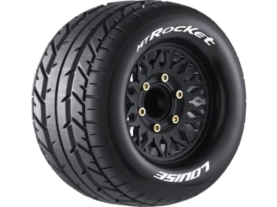 LOULT3201SX Mt-Rocket Soft 1:10 Monster Truck Tires 12 / 14mm 0 and 1 / 2 Offset