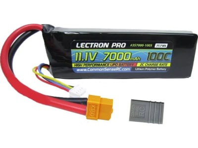 CMS3S7000-100X Lectron Pro 11.1V 7000mAh 100C LiPo Battery with XT60
