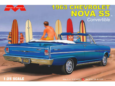 MOE2318 1 / 25 1963 Chevrolet Nova SS Convertible Plastic Model Kit
