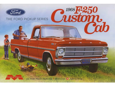 MOE2564 1:25 1968 F0RD F-250 Custom Cab Pickup Plastic Model Kit