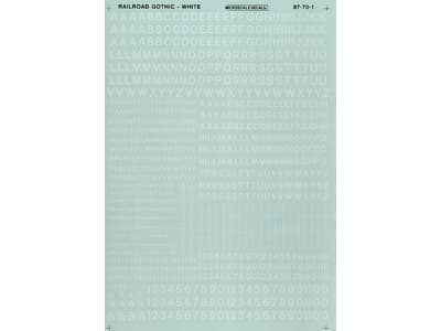 MSI90101 HO Letters / Numbers Gothic / Wh
