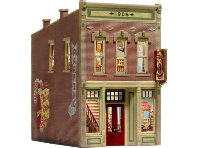 WOOBR4960 N Scale Toy and Hobby Shop Model Train Set Building