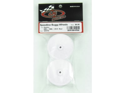 DER-SB-KRW SpeedLine 2.2 Buggy Wheels Kyosho RB6 - ZX-6  /  Rear  /  WHITE
