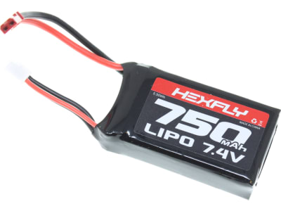 RER31100 2 Cell 7.4v 750mah LiPo Battery W /  Jst Connector  1pc 