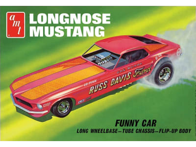 AMT1268 1 / 25 69 Mustang Long Nose Funny Car Gas Ronda Plastic Model Kit