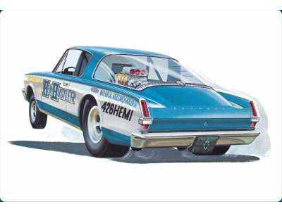 AMT1464 1 / 25 1966 Plymouth Barracuda Funny Car Hemi Hustler Plastic Mode