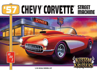 AMT1498 1 / 25 1957 Chevy Corvette Street Machine Plastic Model Kit