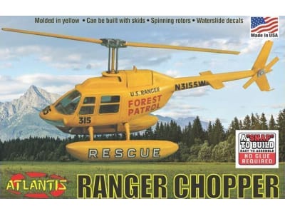 AANM1025 1 / 72 Forest Patrol Rescue Helicopter Snap Plastic Model