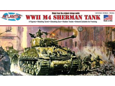 AANA317 1 / 48 WWII Sherman Tank Plastic Model Kit
