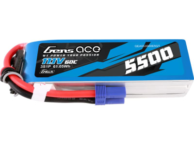 GEA553S60E5GT 11.1V 5500mAh 3S 60C G-Tech Smart LiPo:EC5