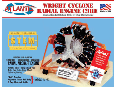 AANM6052 Wright Cyclone 9 Radial Engine Stem 1:12