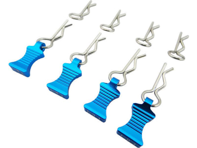AC03EZ16 1:10 Light Blue Aluminum EZ Pulls  4  Body Clips  8 