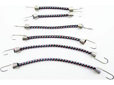 ACC468C1285 1:10 Scale elastic cord Set  6  Black W /  Blue Orange