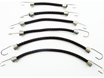 ACC468C21 1:10 Scale elastic cord Set  6  Black W /  Red