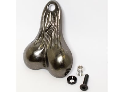 ACC6901 Metal Dangler Balls Truck Nuts  black chrome   toy 