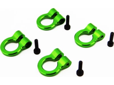 ACC80805 1:10 Scale Aluminum Green Tow Shackle D-Rings  4 