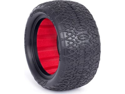 AKA13127XR 1:10 Buggy Crosslink Soft LW Tire w / Red Insert 2