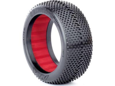 AKA14013QR 1 / 8 Buggy Gridiron II SSLW Tire w /  Red Insert 2
