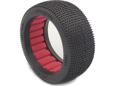 AKA14021QR 1 / 8 Buggy P1 Super Soft LW Tire w /  Red Insert 2