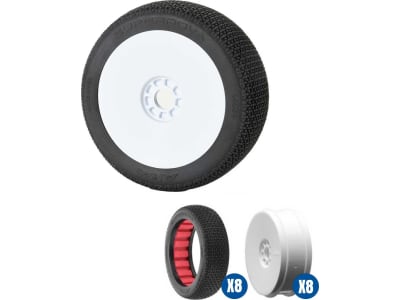 AKA14034XRWB Super Nova SLW Off-Road 1:8 Buggy Tire Racer Bundle White