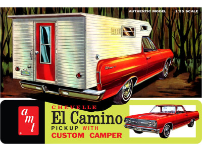 AMT1364 1 / 25 1965 Chevy El Camino w / Camper Plastic Model Kit