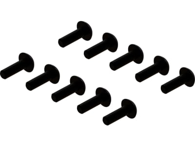 ARA-1254 M2.5x8mm Button Head Screw with M3 Head 10 Pieces