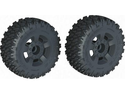 ARA-1383 dBoots Ragnarok MT Tire Set Glued Black 2 pieces